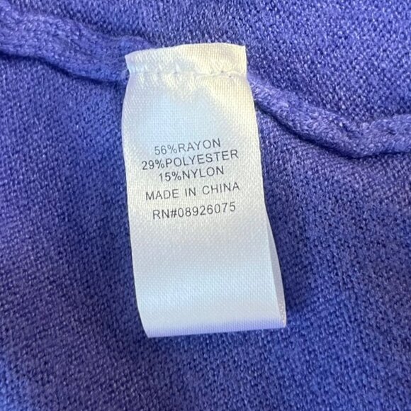 Birch NY Open Front Cardigan Sweater Womens 1X Purple New - Picture 6 of 7